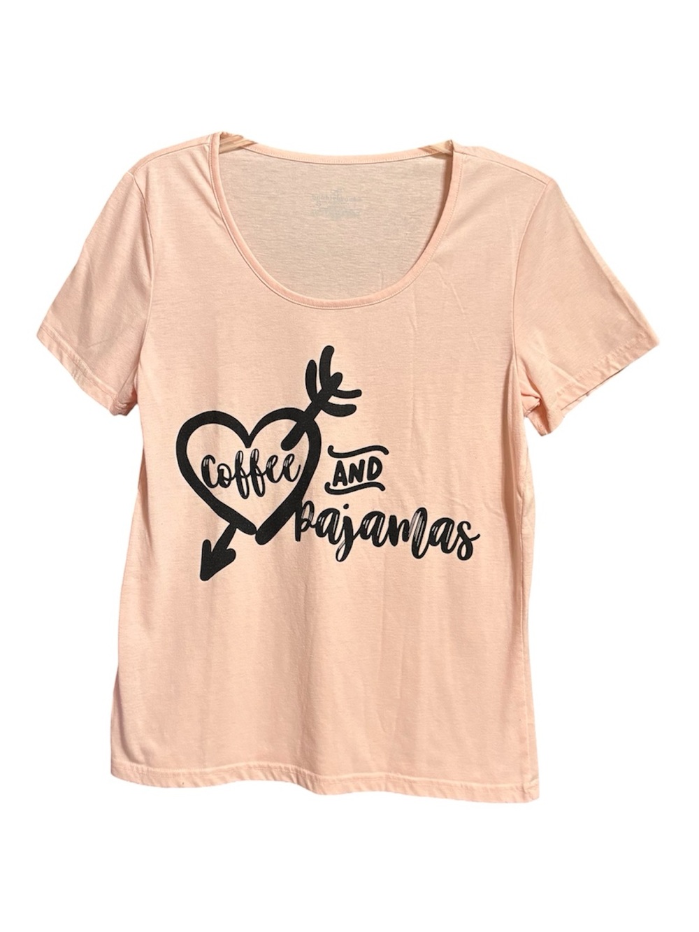 Bobbie Brooks Light Pink Tee Coffee Pajamas S